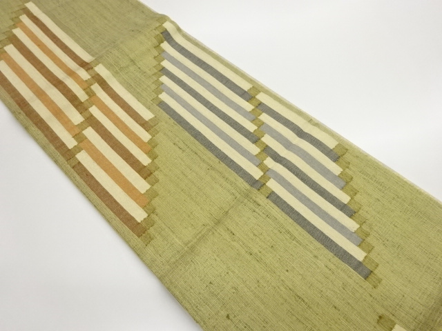 変わり縞模様織出し袋帯